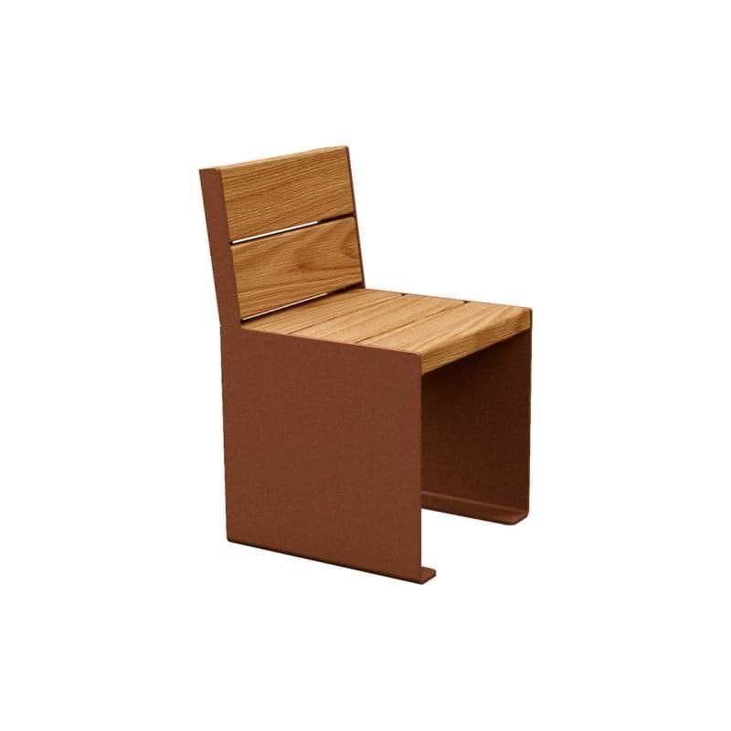Chaise bois et acier Kub - 1 place Prossentiel
