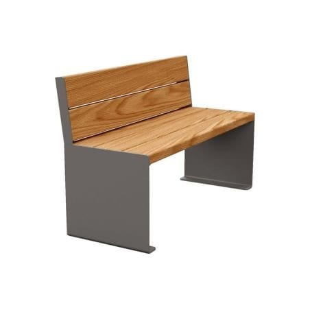 Banc bois et acier Kub - 2 places Prossentiel