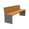 Banc bois et acier Kub - 3 places Prossentiel
