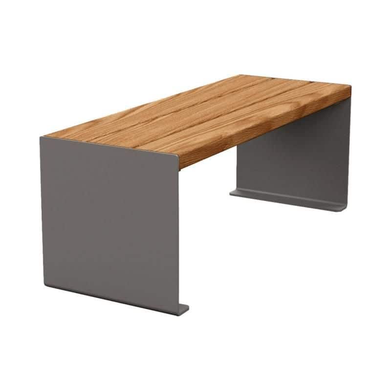 Banquette acier et bois Kub - 2 places Prossentiel