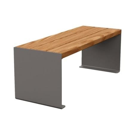 Banquette acier et bois Kub - 2 places Prossentiel