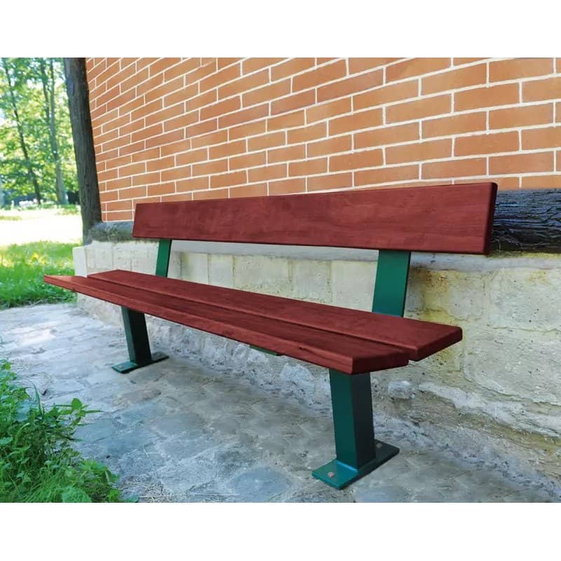 Banc extérieur bois et acier Pagode Prossentiel