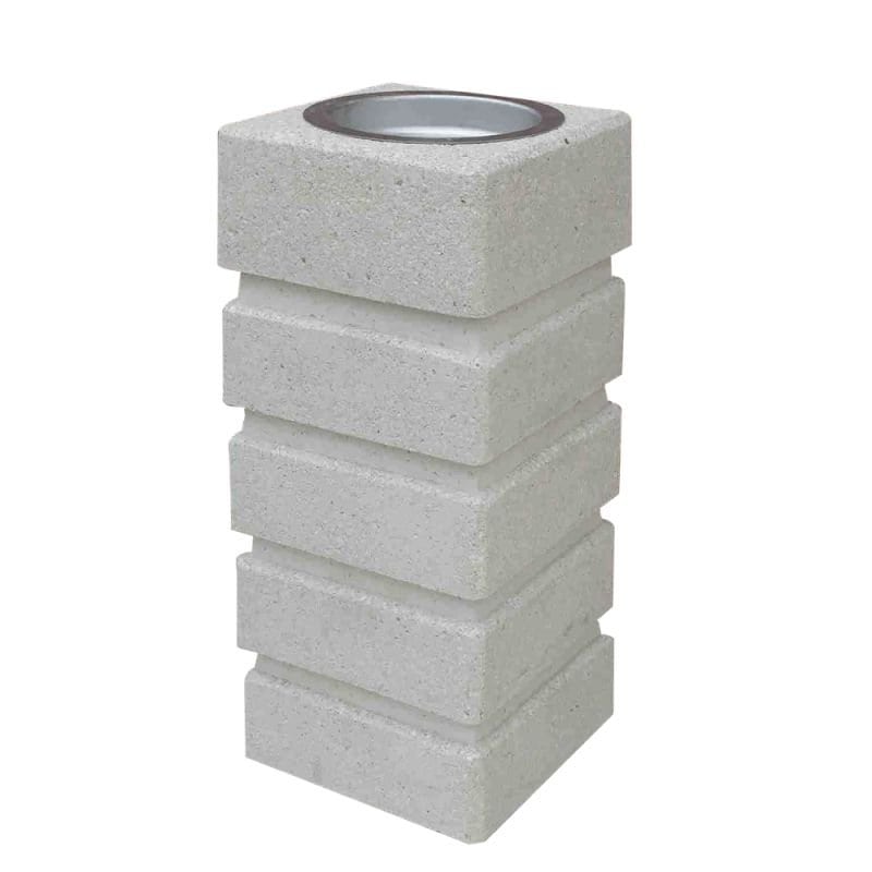 Cendrier béton avec coupelle inox Ares - 1,5L Prossentiel
