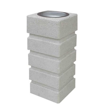 Cendrier béton avec coupelle inox Ares - 1,5L Prossentiel