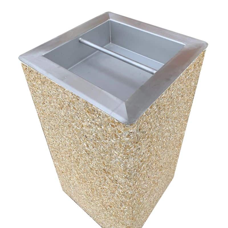 Cendrier béton avec bac inox Olympe - 9L Prossentiel