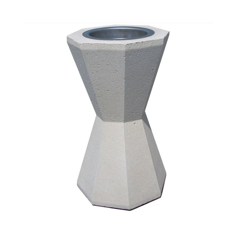 Cendrier béton design avec bac inox Keops -1,5L Prossentiel