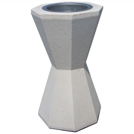 Cendrier béton design avec bac inox Keops -1,5L Prossentiel