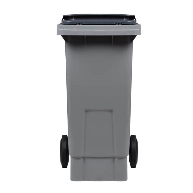 Poubelle conteneur 2 roues grises Korok - 80L Prossentiel