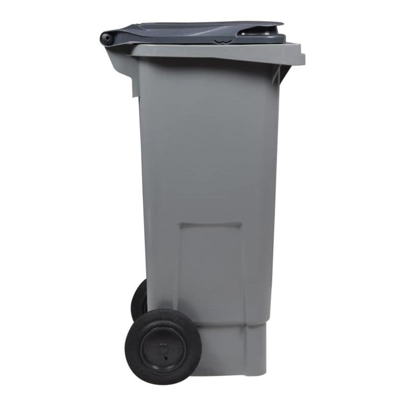 Poubelle conteneur 2 roues grises Korok - 80L Prossentiel