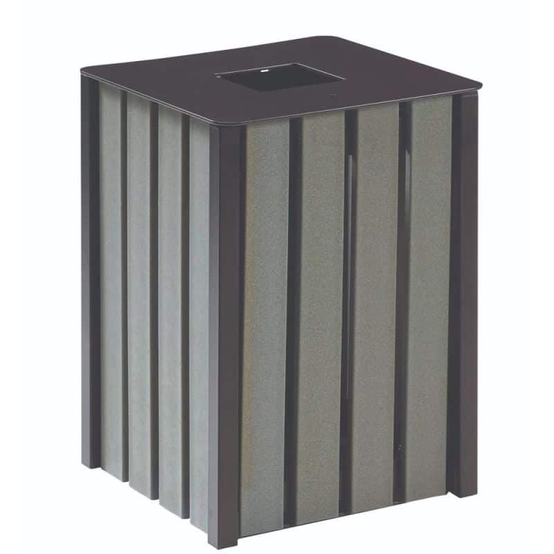 Corbeille d'extérieur lattes recyclées Eden Etik - 50L ou 110L Prossentiel