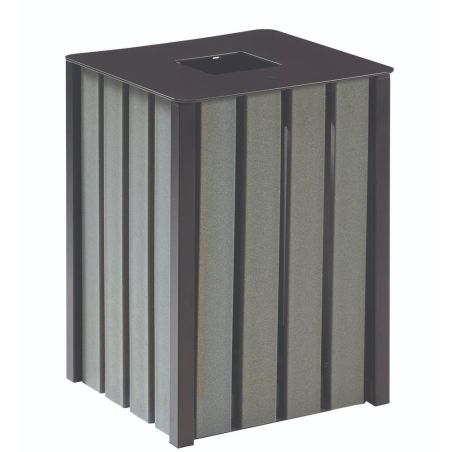 Corbeille d'extérieur lattes recyclées Eden Etik - 50L ou 110L Prossentiel
