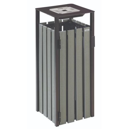 Corbeille à poser ou à fixer avec cendrier Eden Etik - 110L Prossentiel