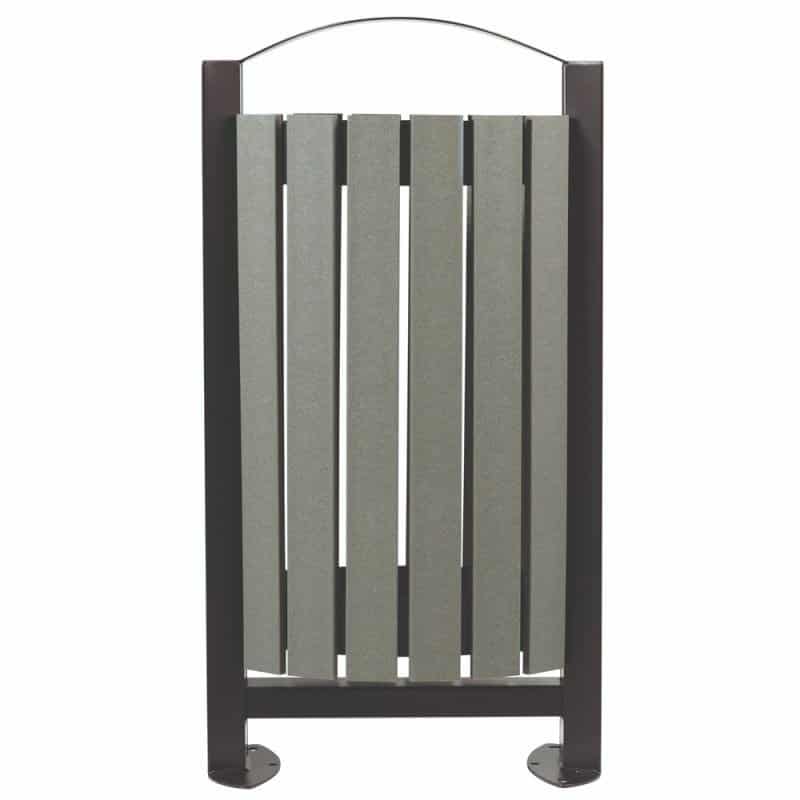 Corbeille sur pied lattes recyclées Arkea Etik - 60L Prossentiel