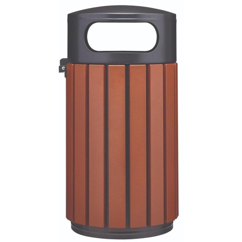 Poubelle extérieure à lattes aluminium Zeno - 60L ou 80L Prossentiel