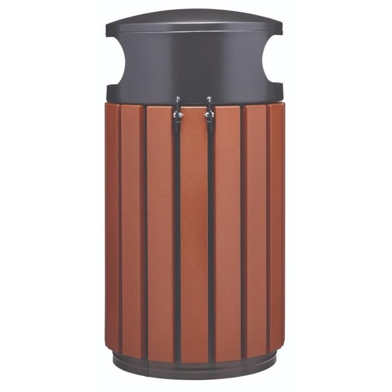 Poubelle extérieure à lattes aluminium Zeno - 60L ou 80L Prossentiel