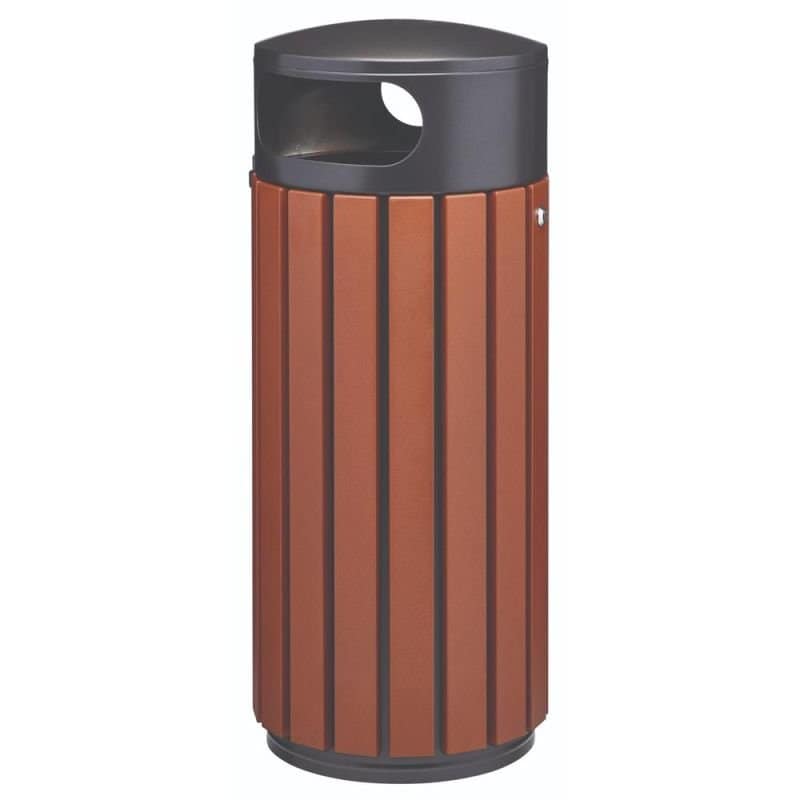 Poubelle extérieure à lattes aluminium Zeno - 60L ou 80L Prossentiel