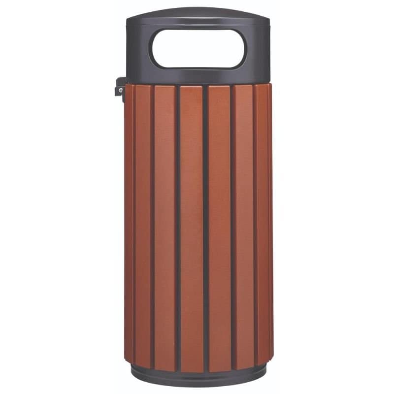 Poubelle extérieure à lattes aluminium Zeno - 60L ou 80L Prossentiel