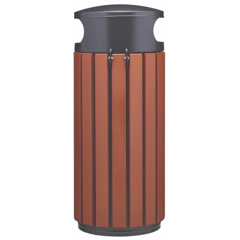 Poubelle extérieure à lattes aluminium Zeno - 60L ou 80L Prossentiel
