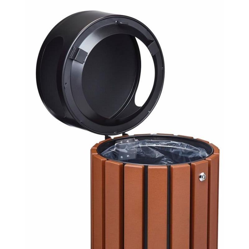 Poubelle extérieure à lattes aluminium Zeno - 60L ou 80L Prossentiel