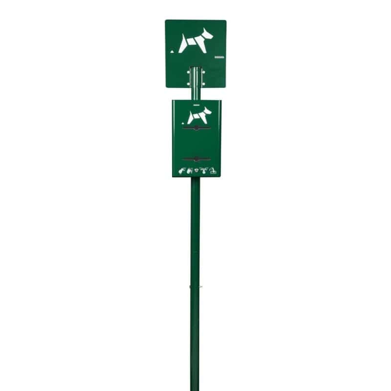 Borne hygiène canine sur poteau Hygeca Prossentiel