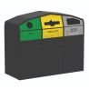 Point de tri 3 flux avec 3 bacs roulants - 120L, 240L et 340L Prossentiel