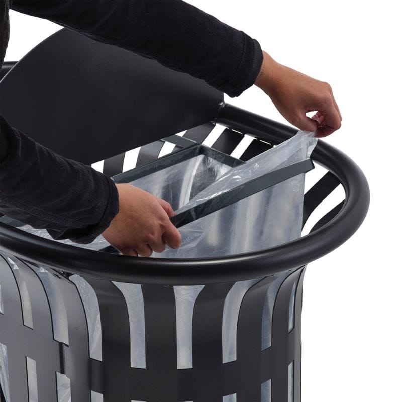 Corbeille 2 flux avec totem Tulipe - 60L Prossentiel