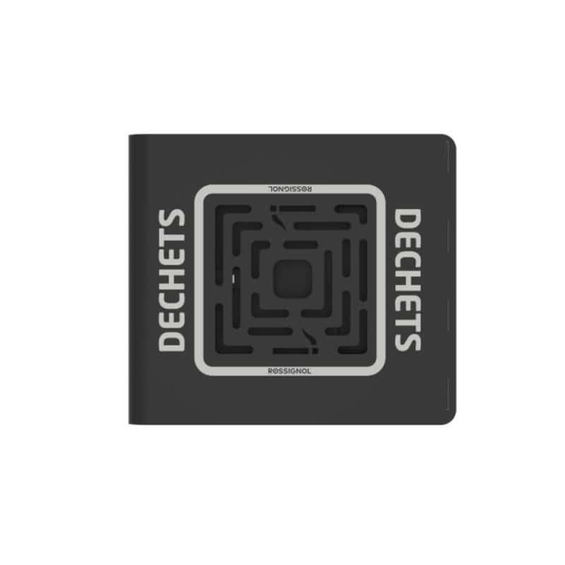 Poubelle urbaine design anti-nuisibles avec cendrier Artri - 110L Prossentiel