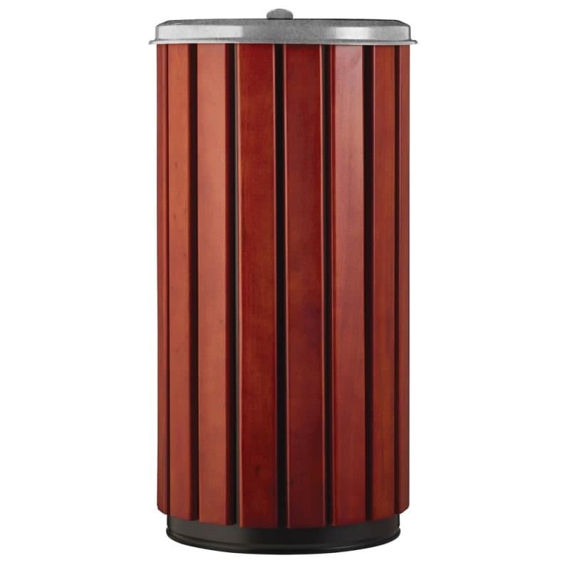 Poubelle extérieure à lattes bois et acier galvanisé Zeno Bois Protec - 80L Prossentiel