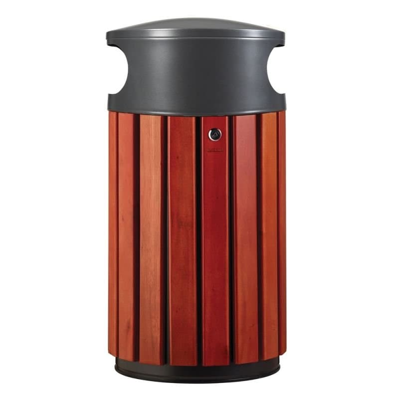 Poubelle extérieure lattes bois Zeno Bois - 40L ou 60L Prossentiel