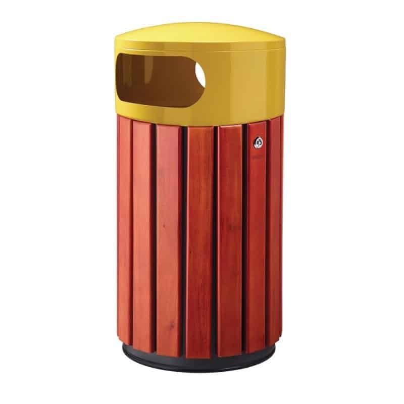 Poubelle extérieure lattes bois Zeno Bois - 40L ou 60L Prossentiel