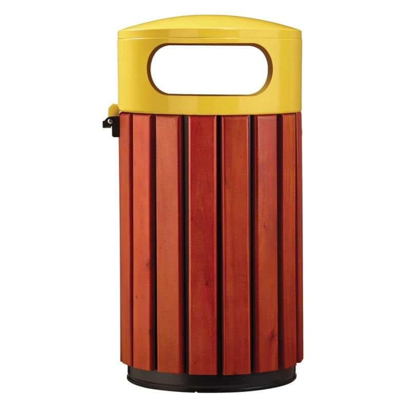 Poubelle extérieure lattes bois Zeno Bois - 40L ou 60L Prossentiel