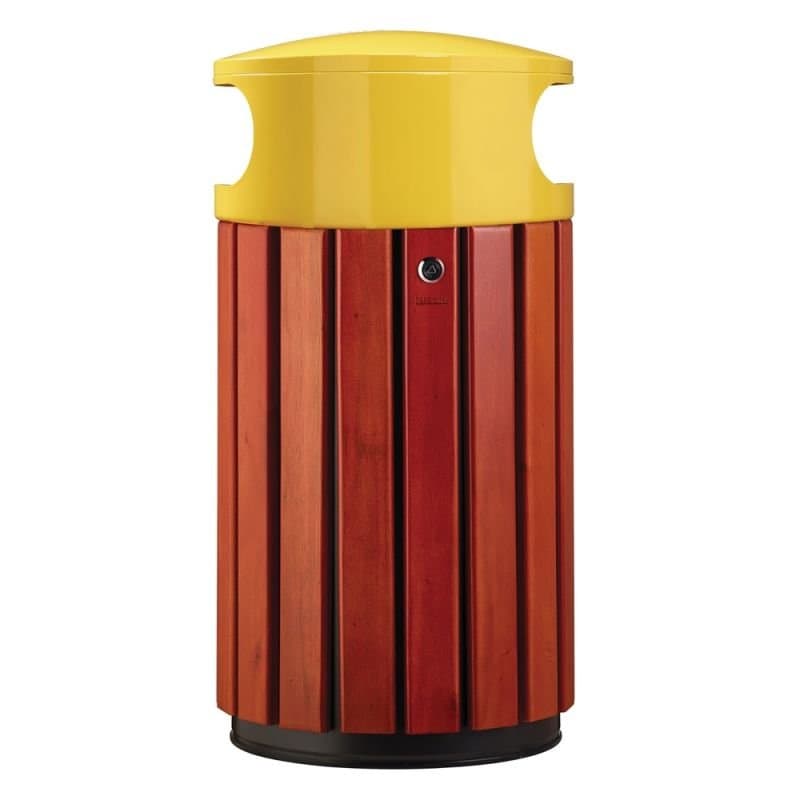 Poubelle extérieure lattes bois Zeno Bois - 40L ou 60L Prossentiel