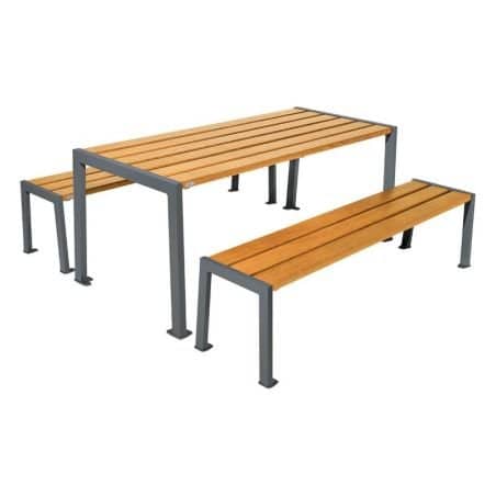 Table de pique-nique acier et bois Silaos® Prossentiel