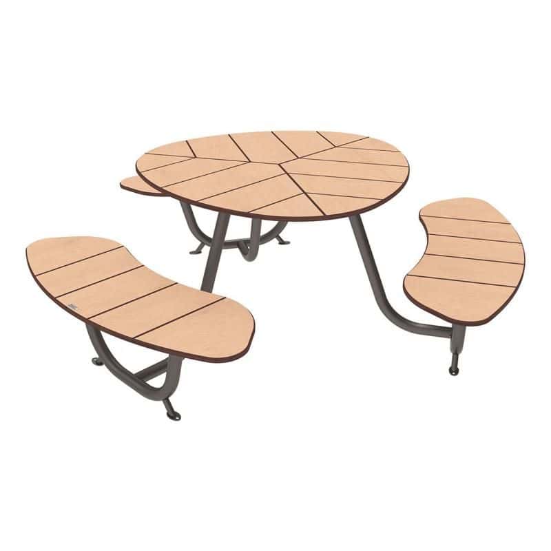 Table de pique-nique ronde stratifié compact Valence Prossentiel