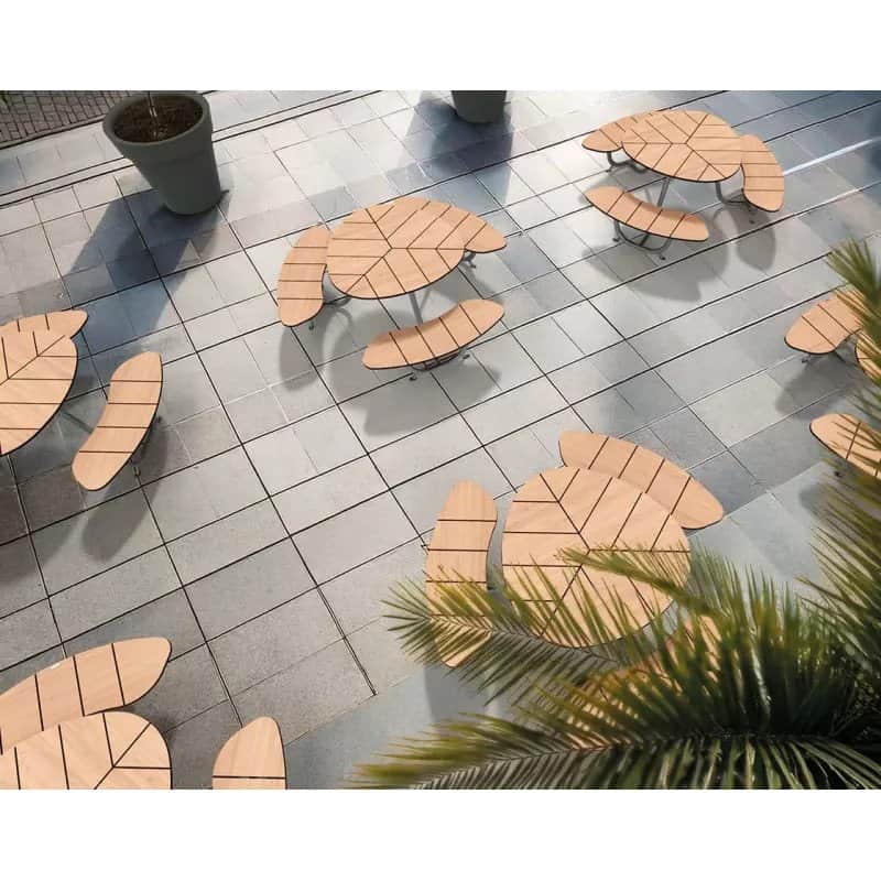 Table de pique-nique ronde stratifié compact Valence Prossentiel