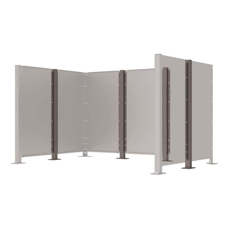 Poteaux peints - Cache-conteneurs modulable Prossentiel