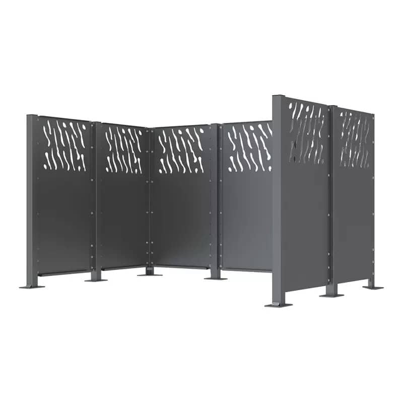 Poteaux peints - Cache-conteneurs modulable Prossentiel