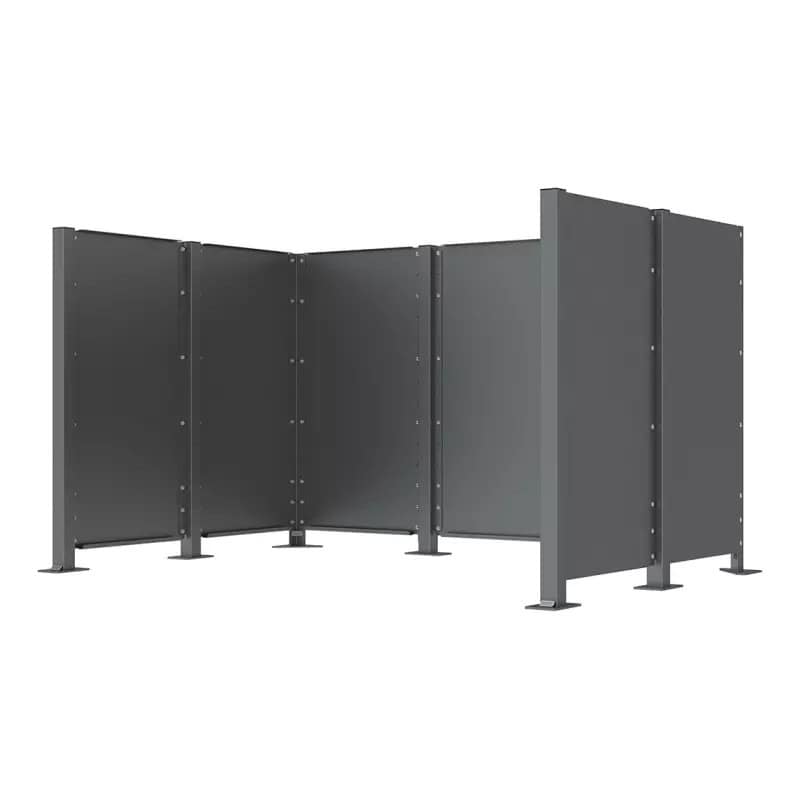 Poteaux peints - Cache-conteneurs modulable Prossentiel