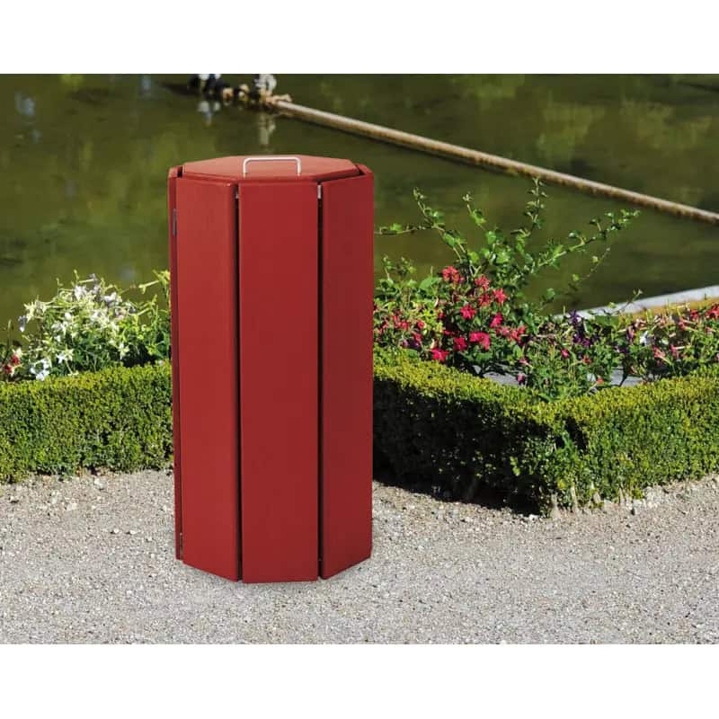 Corbeille octogonale bois Séville 100L Prossentiel