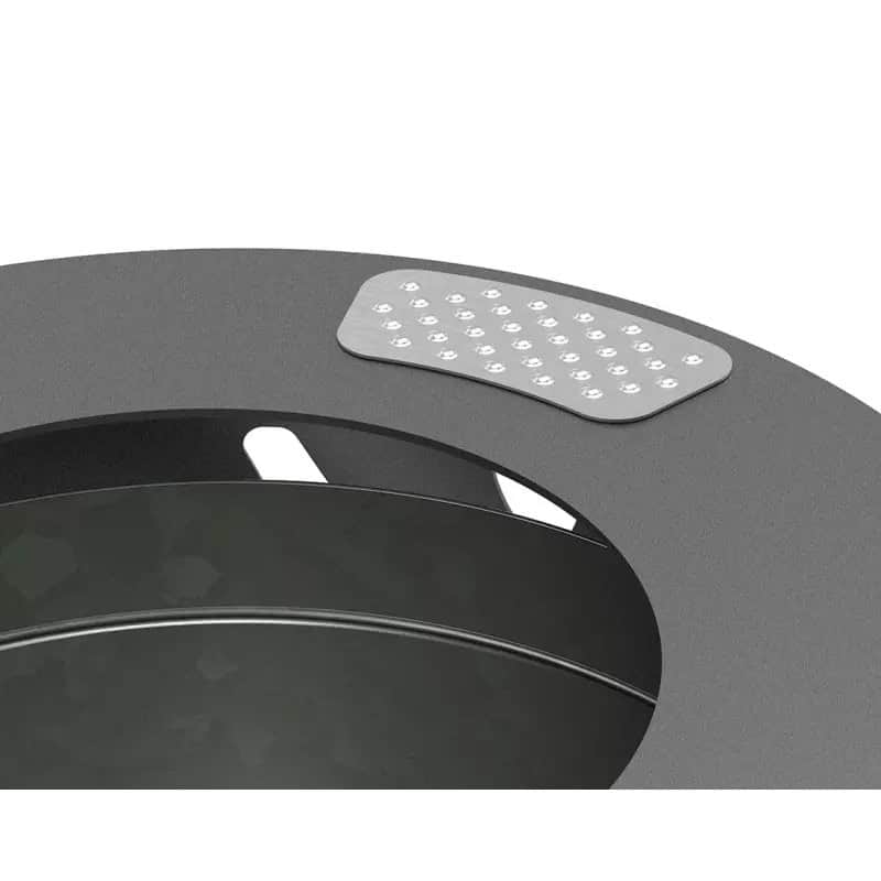 Ecrase cigarette en inox à coller sur corbeille Prossentiel