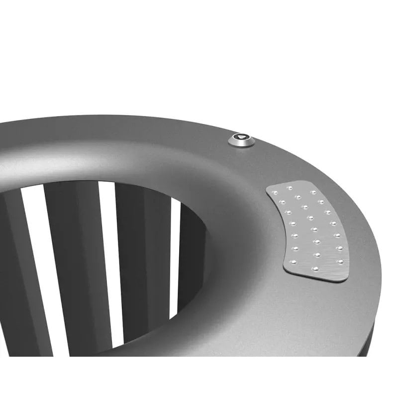 Ecrase cigarette en inox à coller sur corbeille Prossentiel