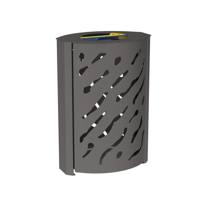 Poubelle de ville moderne tri sélectif Venise 2x60L Prossentiel
