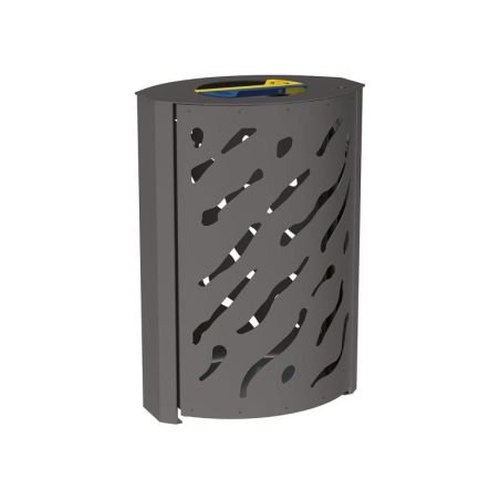Poubelle de ville moderne tri sélectif Venise 2x60L Prossentiel