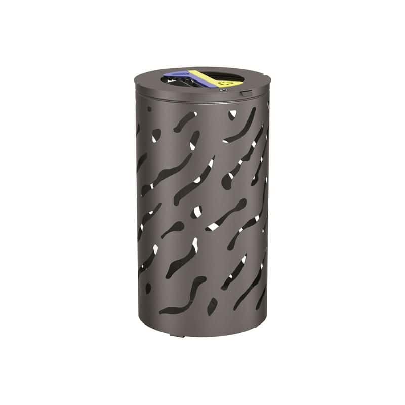 Poubelle urbaine ronde design tri sélectif Venise Prossentiel