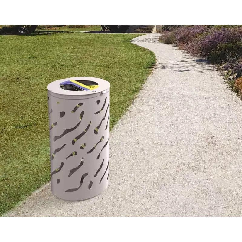 Poubelle urbaine ronde design tri sélectif Venise Prossentiel