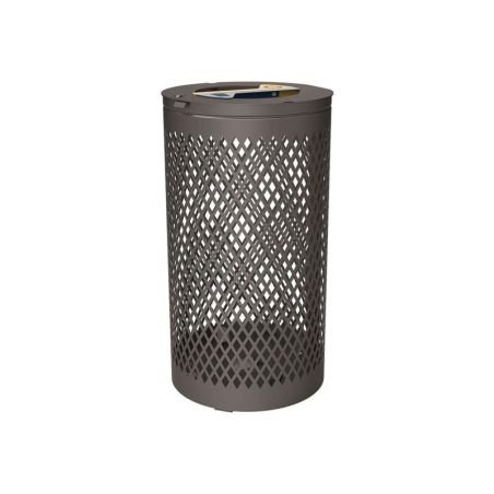 Corbeille de ville tri sélectif acier Losange Prossentiel