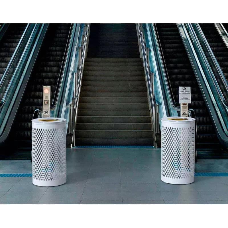 Corbeille de ville tri sélectif acier Losange Prossentiel