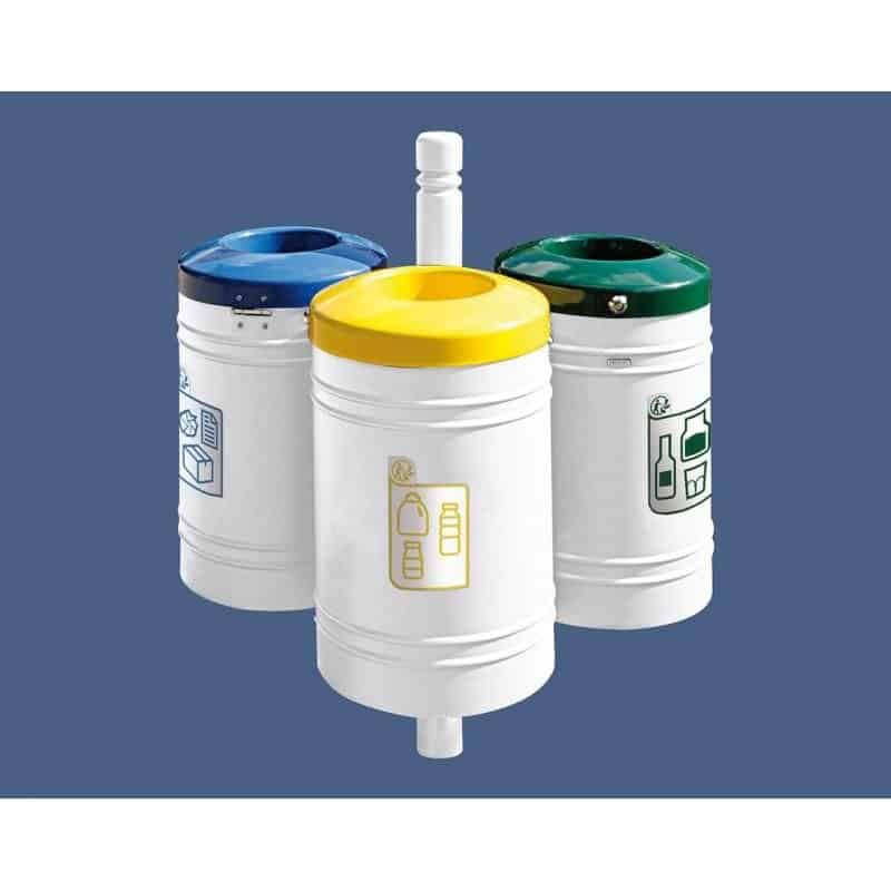 Corbeille de ville tri sélectif sur potelet Guyenne Ville 40L Prossentiel