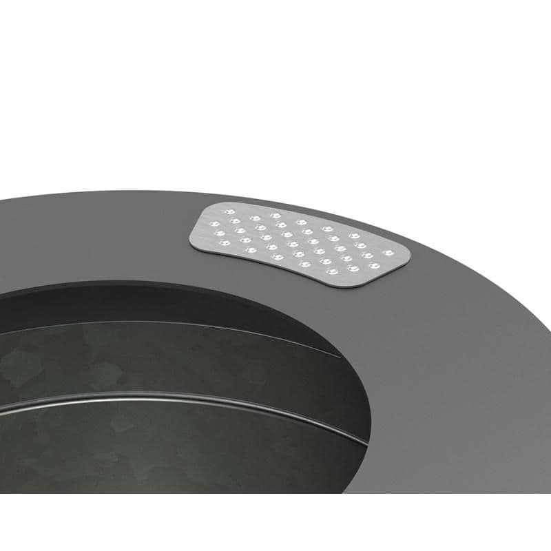 Poubelle extérieure ronde acier Olbia 80L ou 120L Prossentiel