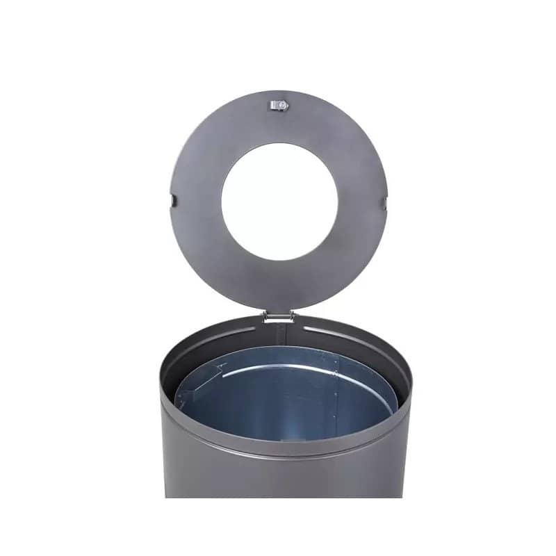 Poubelle extérieure ronde acier Olbia 80L ou 120L Prossentiel